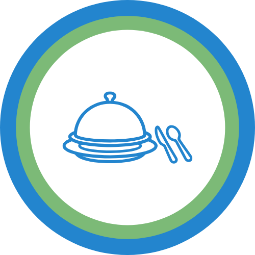meal serving setup